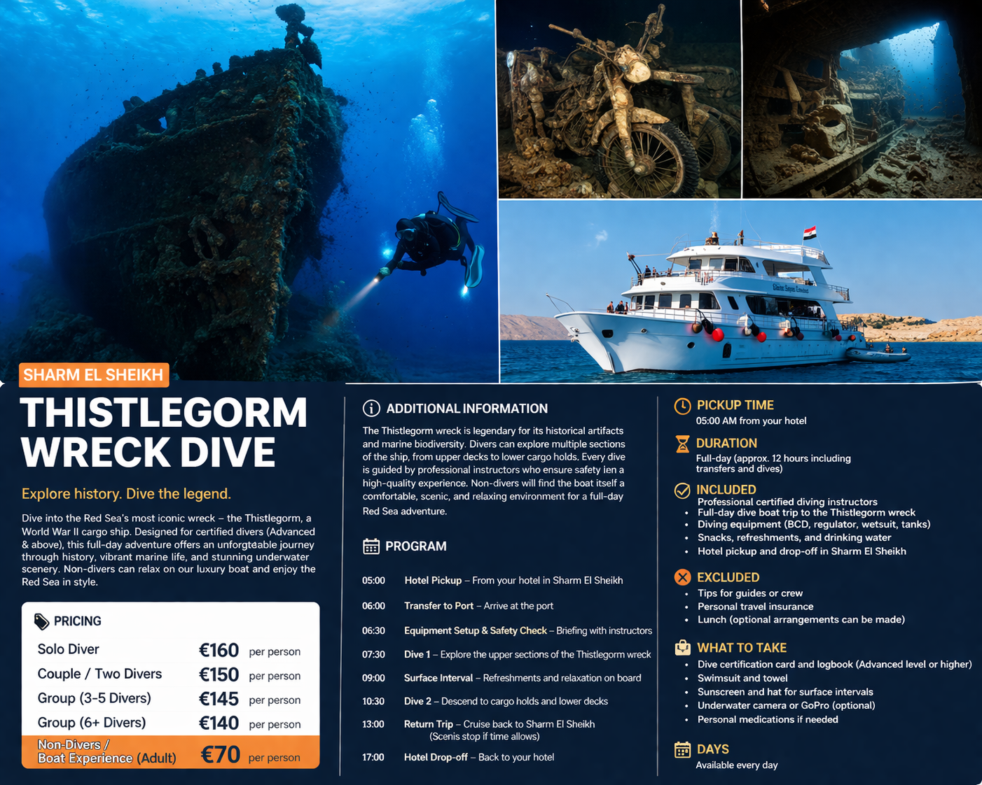 1Sharm El Sheikh – Scufundare la Epava Thistlegorm
