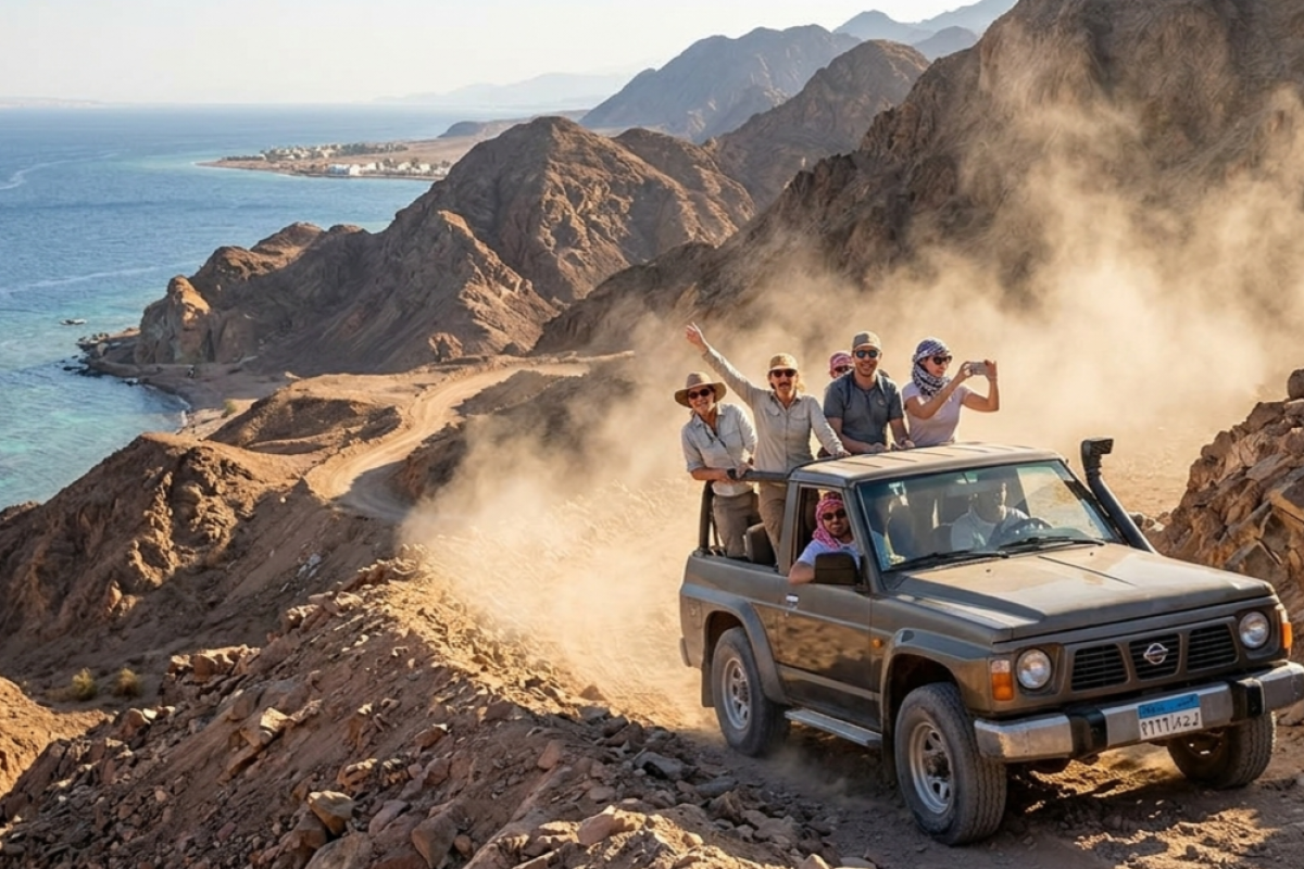 Kolorowy Kanion Dahab – Safari Jeepem i Spacer Po Kanionie Pustynnym