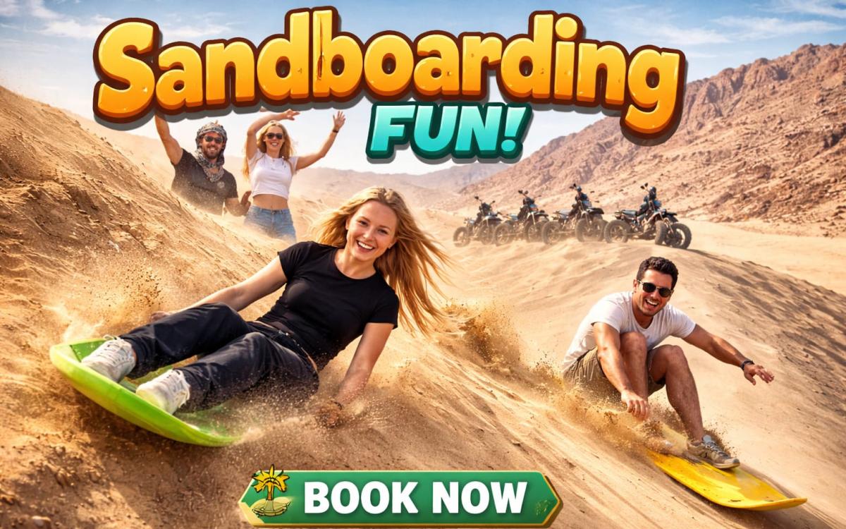 🌅Веселе сафарі з сендбордингом у Шарм-ель-Шейху | Квадроцикл, баггі, верблюд та бедуїнський сніданок