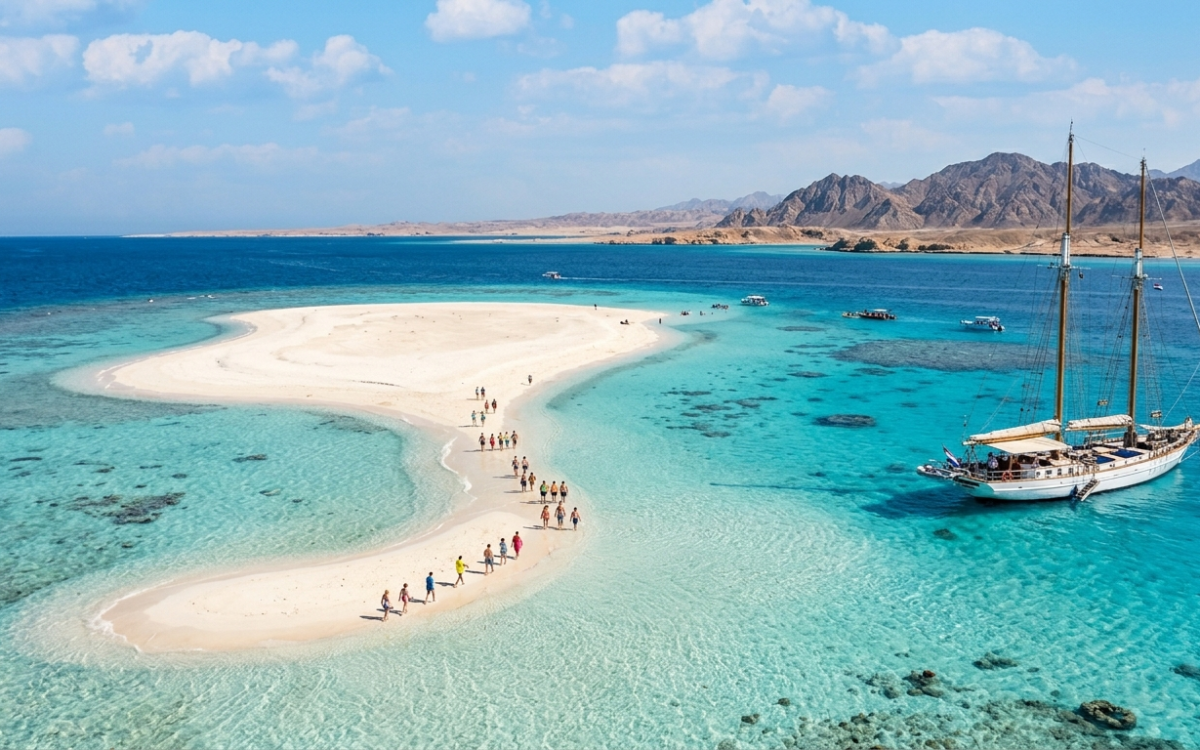 🌊 Żaglówka Pirates – Rejs do Ras Mohammed i White Island (Sharm El Sheikh)