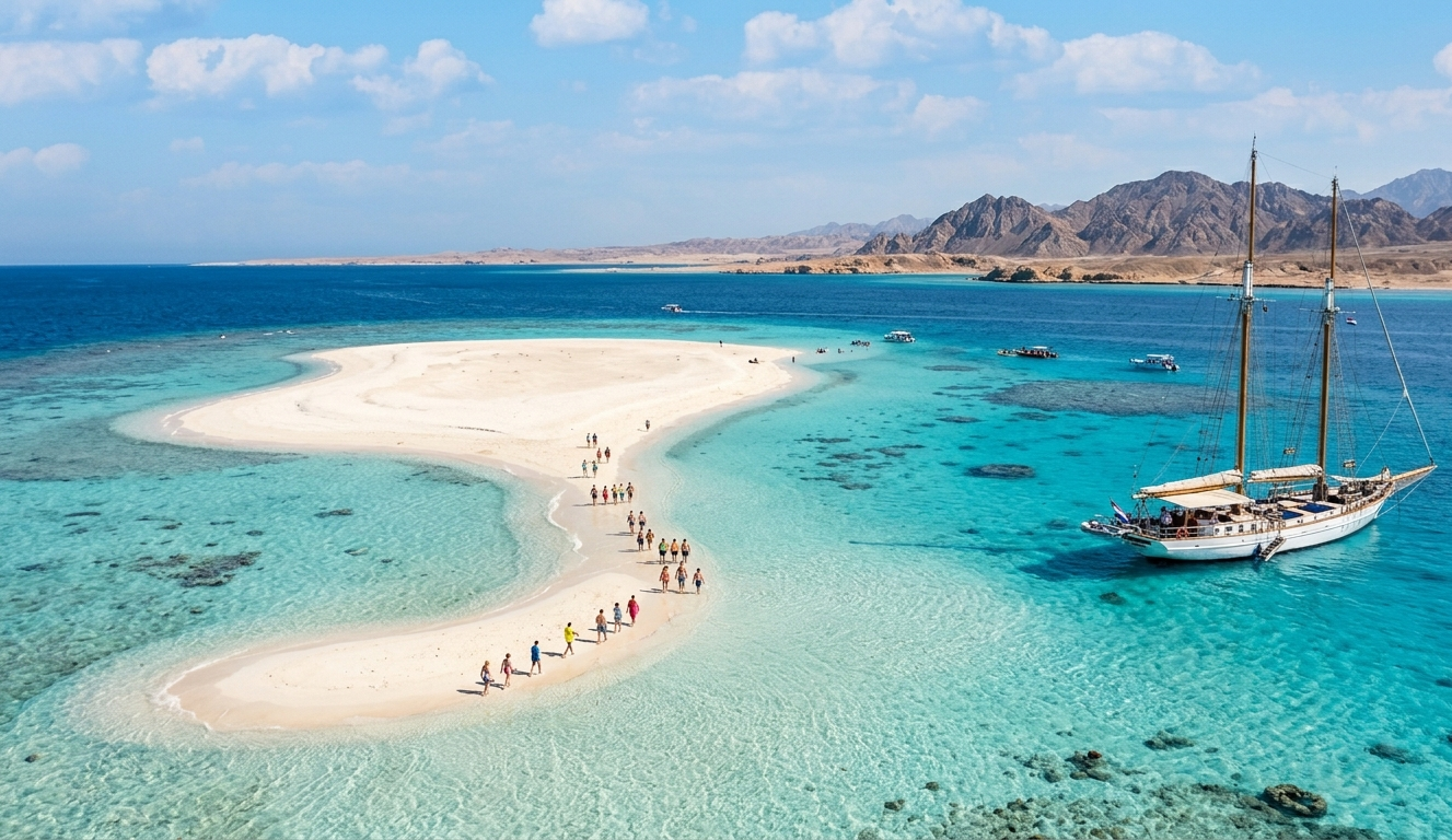 3🌊 Żaglówka Pirates – Rejs do Ras Mohammed i White Island (Sharm El Sheikh)