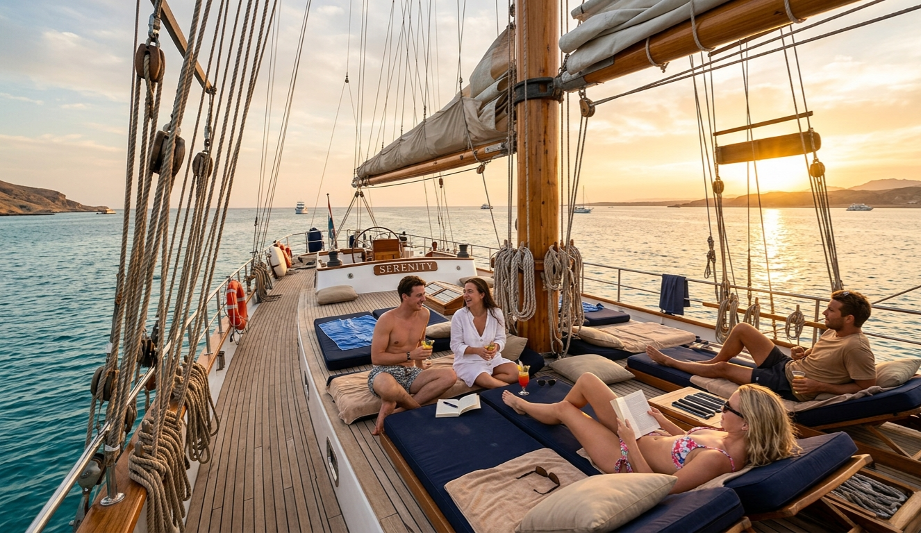 5🌊 Żaglówka Pirates – Rejs do Ras Mohammed i White Island (Sharm El Sheikh)